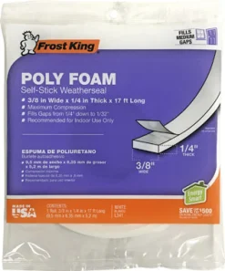 Frost King White Poly Foam Weather Seal For Doors and Windows 17 ft. L X 0.25 in.