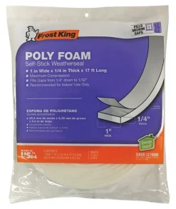 Frost King White Poly Foam Weather Seal For Doors and Windows 17 ft. L X 0.25 in.