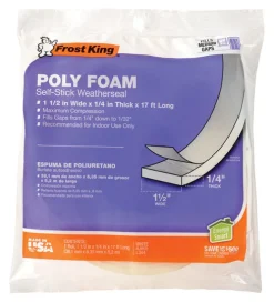 Frost King White Poly Foam Weather Seal For Doors and Windows 17 ft. L X 0.25 in.