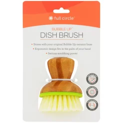 Full Circle Bubble Up 2.36 in. W Medium Bristle Bamboo Handle Dish Brush