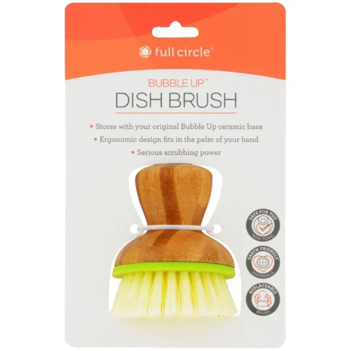 Full Circle Bubble Up 2.36 in. W Medium Bristle Bamboo Handle Dish Brush