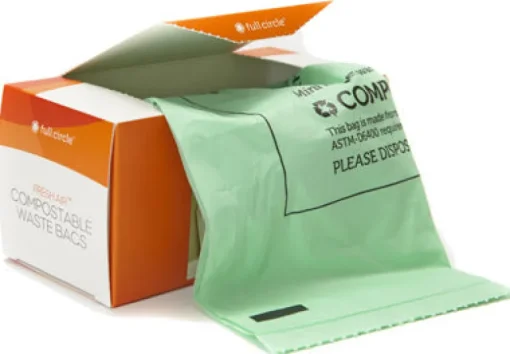 Full Circle Fresh Air Green Plastic Compostable Waste Bags 2.5 gal