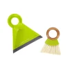Full Circle Green Plastic Mini Brush & Dustpan Set for Kids Mealtime