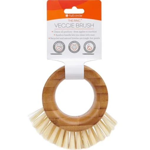 Full Circle The Ring 3.74 in. W Medium Bristle 3.54 in. Bamboo Handle Vegetable Brush