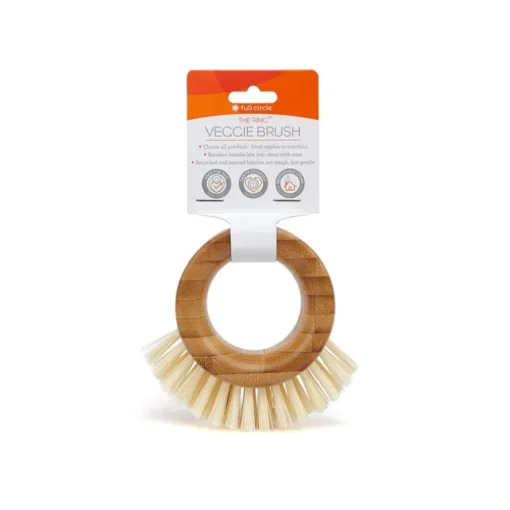 Full Circle The Ring 3.74 in. W Medium Bristle 3.54 in. Bamboo Handle Vegetable Brush