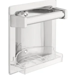 Futura Franklin Brass Soap Dish 6.4 in. H x 3.6 in. W x 6.7 in. L Chrome Plastic