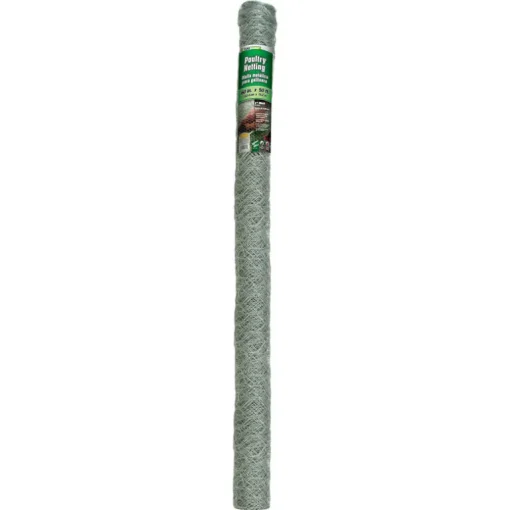 Galvanized Poultry Netting, 2-In. Mesh, 20-Ga., 60-In. x 50-Ft.