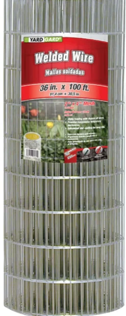 Galvanized Welded Wire Fence, 4 x 2-In. Mesh, 14-Ga., 36-In. x 100-Ft.
