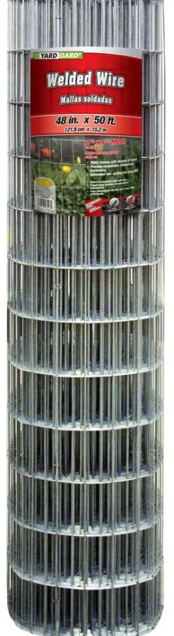 Galvanized Welded Wire Mesh Fence, 48-In. x 50-Ft.