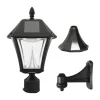Gama Sonic Baytown Semi-Gloss Black Solar Powered 2.4 W LED Lantern 1 pk