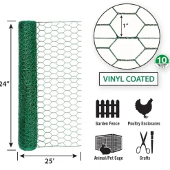 Garden Craft 24 in. H X 25 ft. L Steel Fencing 1 in. X 1 in. in.