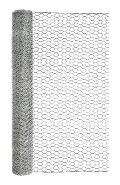 Garden Craft 24 in. H X 25 ft. L 20 Ga. Silver Poultry Netting