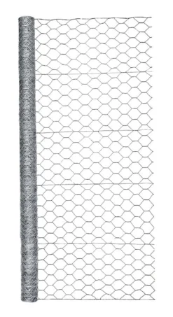 Garden Zone 60 in. H x 50 ft. L 20 Ga. Silver Poultry Netting