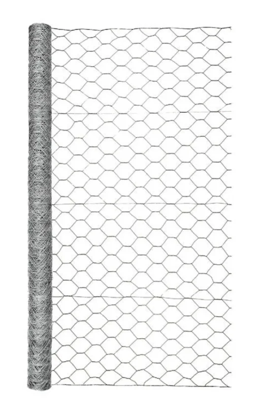 Garden Zone 48 in. H x 25 ft. L 20 Ga. Silver Poultry Netting