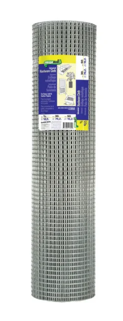 Garden Zone 30 in. W x 50 ft. L Silver Gray Steel Hardware Cloth