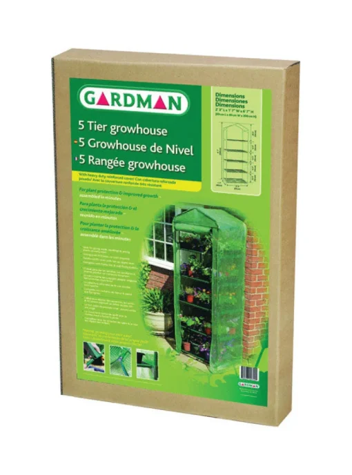 Gardman Green 79 in. H X 18 in. W 5-Tier Growhouse