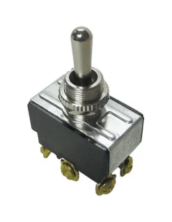 Gardner Bender 20 amps Double Pole Toggle Momentary Switch Black/Silver 1 pk
