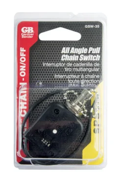 Gardner Bender 6 amps Pull Chain Switch Black/Silver 1 pk