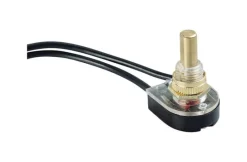 Gardner Bender 6 amps Single Pole Push Button Switch Brass 1 pk