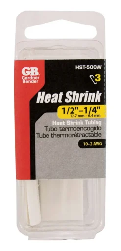Gardner Bender 1/2 in. D Heat Shrink Tubing White 3 pk