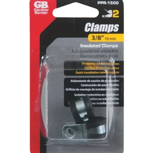 Gardner Bender 3/8 in. D Steel Cable Clamp 2 pk