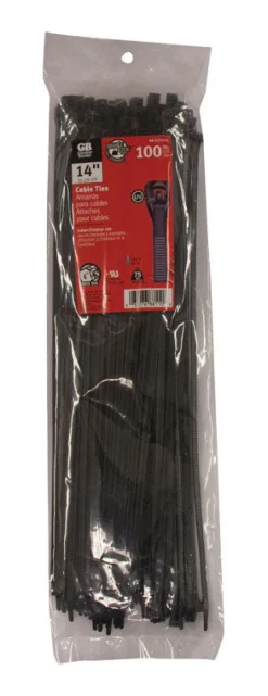 Gardner Bender 14 in. L Black Cable Tie 100 pk