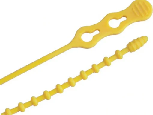 Gardner Bender 12 in. L Yellow Beaded Cable Tie 15 pk