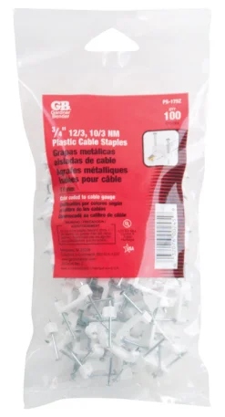 Gardner Bender 3/4 in. W Plastic Insulated Cable Staple 100 pk