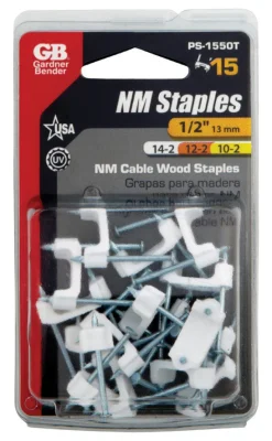 Gardner Bender 1/2 in. W Plastic Insulated Cable Staple 15 pk