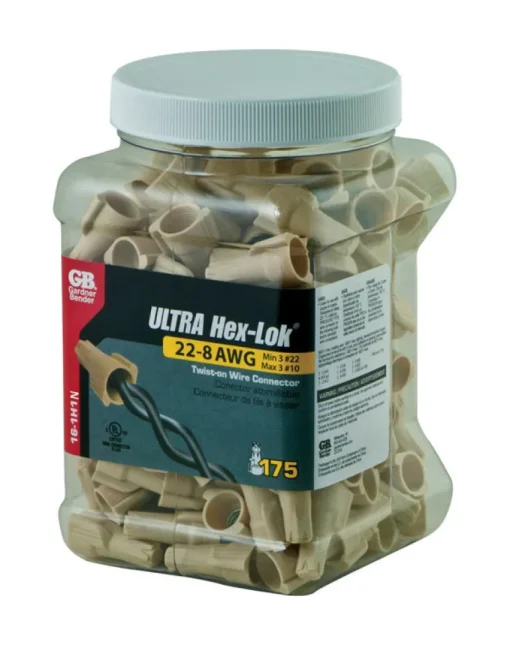 Gardner Bender Hex-Lok 22-8 Ga. Copper Wire Wire Connectors Tan 175 pk