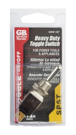 Gardner Bender Toggle Toggle Tab Switch Silver 1 pk