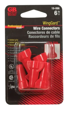 Gardner Bender WingGard 22-6 Ga. Copper Wire Wire Connector Red 6 pk