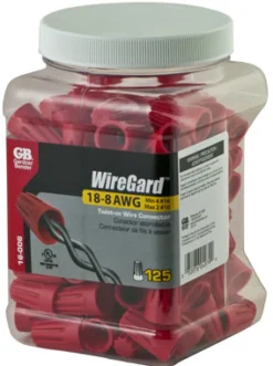 Gardner Bender WireGard 18-10 Ga. Copper Wire Wire Connectors Red 125 pk