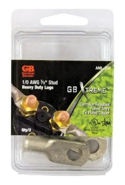 Gardner Bender Xtreme 1 Ga. Insulated Wire Electrical Lug Silver 2 pk