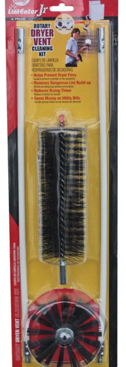 Gardus LintEater Jr. 3 ft. L X 0 in. D White Plastic Vent Cleaning Kit