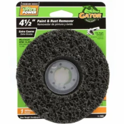 Gator Silicon Carbide 60 Grit Coarse Center Mount Paint & Rust Remover Disc 4.5 in.