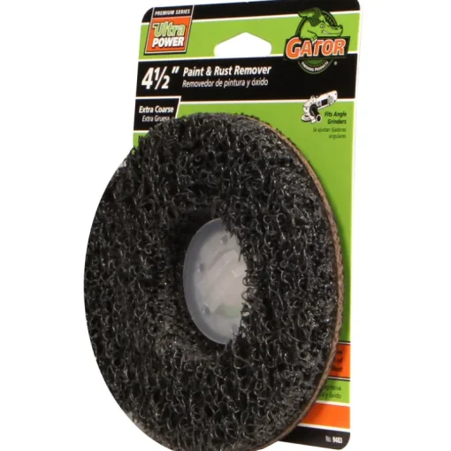 Gator Silicon Carbide 60 Grit Coarse Center Mount Paint & Rust Remover Disc 4.5 in.