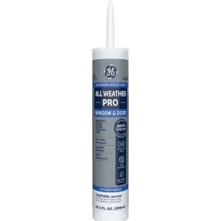 GE All Weather Pro Clear Siliconized Acrylic Latex Window and Door Caulk 10.1 oz. (Pack of 12)