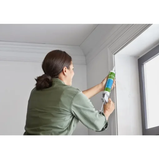 GE Max Extra White Siliconized Acrylic Caulk 10.1 oz. (Pack of 12)