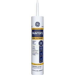 GE Painter's White Siliconized Acrylic Latex Painter's Caulk 10.1 oz. (Pack of 12)