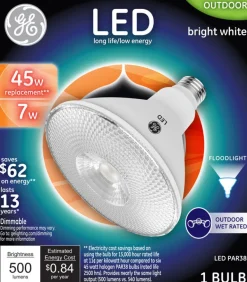 GE PAR38 E26 (Medium) LED Bulb Bright White 45 Watt Equivalence (Pack of 3)