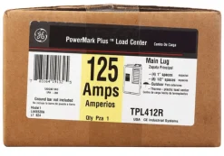 GE PowerMark Plus 125 amps 240 V 4 space 8 circuits Surface Mount Circuit Breaker Panel