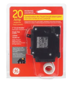 GE Q-Line 20 amps Arc Fault Single Pole Circuit Breaker