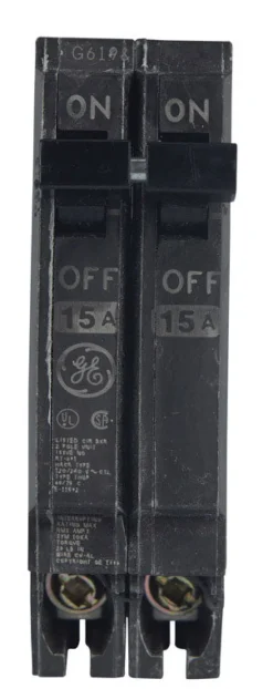 GE Q-Line 15 amps Standard 2-Pole Circuit Breaker