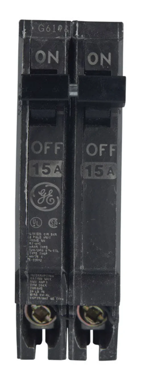 GE Q-Line 15 amps Standard 2-Pole Circuit Breaker
