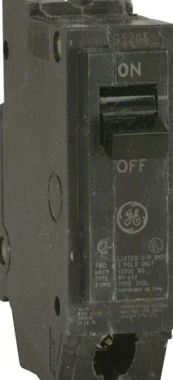 GE Q-Line 15 amps Standard Single Pole Circuit Breaker