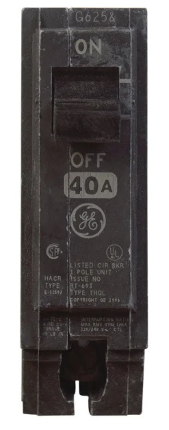 GE Q-Line 40 amps Standard Single Pole Circuit Breaker