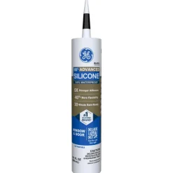 GE Silicone 2 Black Silicone 2 Window and Door Silicone 10.1 oz. (Pack of 12)