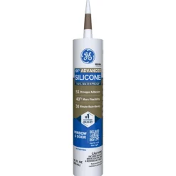 GE Silicone 2 Brown Silicone 2 Window and Door Silicone 10.1 oz. (Pack of 12)