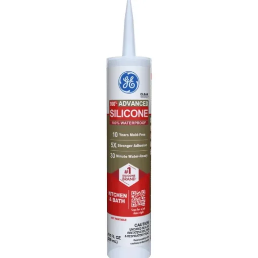 GE Silicone 2 Clear Silicone 2 Kitchen and Bath Silicone 10.1 oz. (Pack of 12)